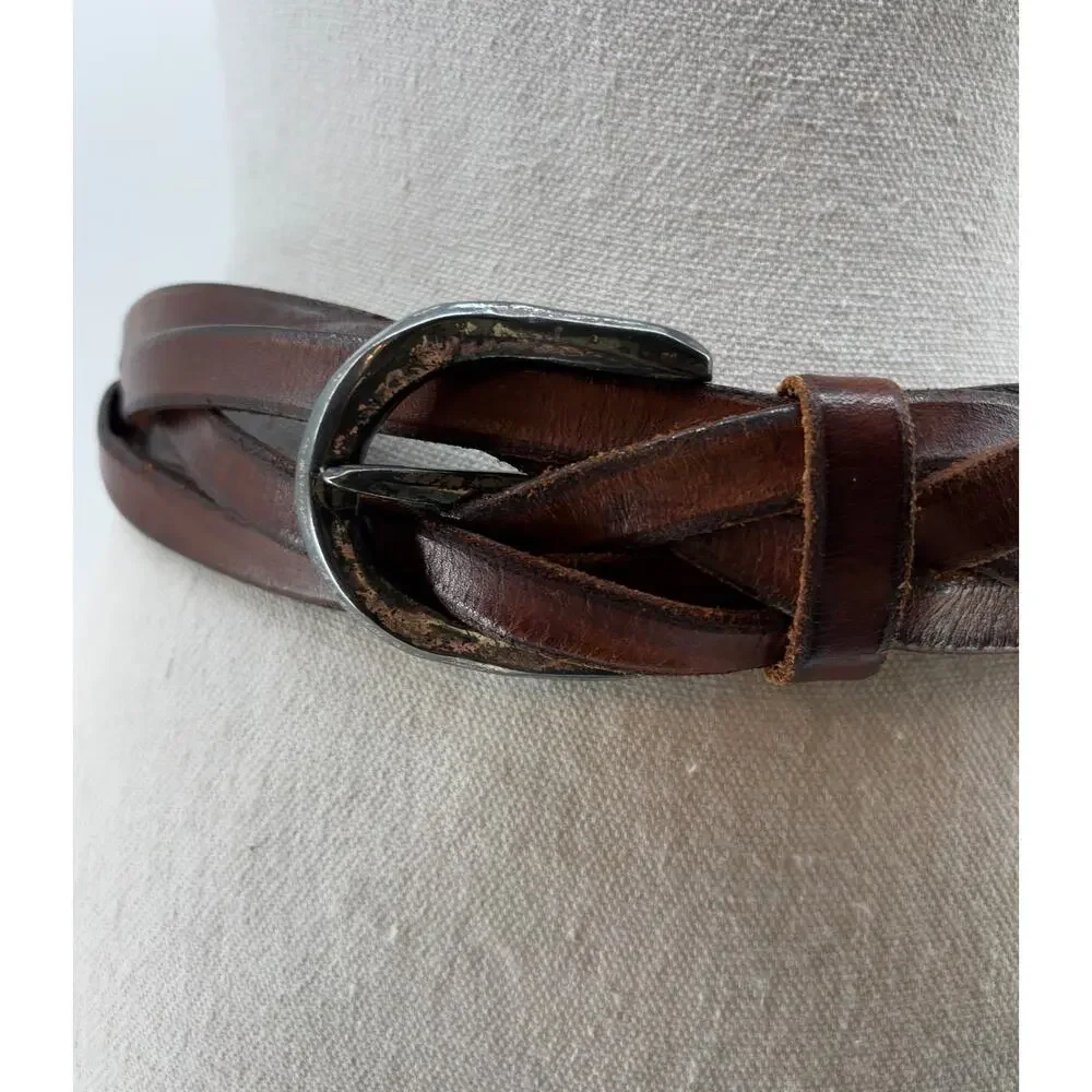 Y2K Banana Republic Women's Top Braided Brown Belt 30/Small